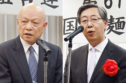 星野陽司副会長（左）と山田貴夫製粉協会会長