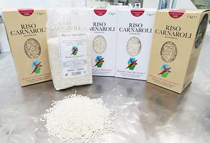 サン・マッシモ保全地域で商品化したカルナローリ米