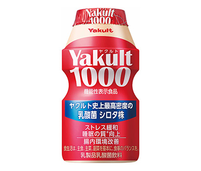 ヤクルト独自の「乳酸菌 シロタ株」を最高菌数・最高密度で配合する「Yakult1000」