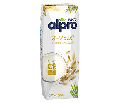 酪農乳業夏季特集：ダノンジャパン「ALPRO たっぷり食物繊維　オーツミルク…