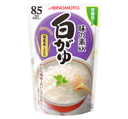 包装米飯特集：味の素社　レトルトおかゆ製品価値アピール　シニア世代の日常食へ