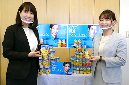 市場説明会を16日にオンライン中心で開催、加工食品事業部の濱本紀代美部長（左）、前田美紗氏が冷製増の可能性を伝えた