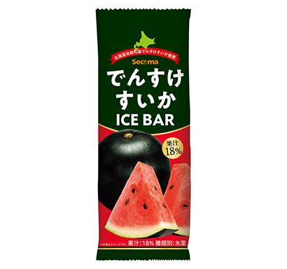 セコマ、限定で「北海道当麻町産でんすけすいかバー」発売 - 日本食糧