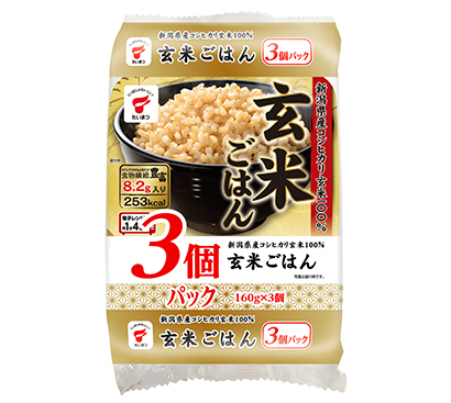 包装米飯特集：たいまつ食品　毎日玄米食を提案　食物繊維“豊富”を表記
