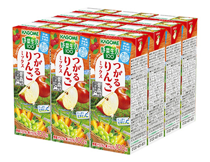 リンゴ加工特集：カゴメ　「野菜生活100つがるりんごミックス」地産全消で日本…