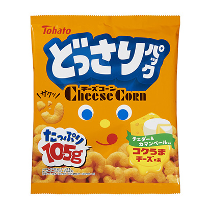 「どっさりパック チーズコーン コクうまチーズ味」発売（東ハト）