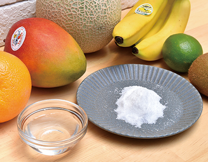 特製シロップ　果糖をベースにフルーツに合う甘さに調整
