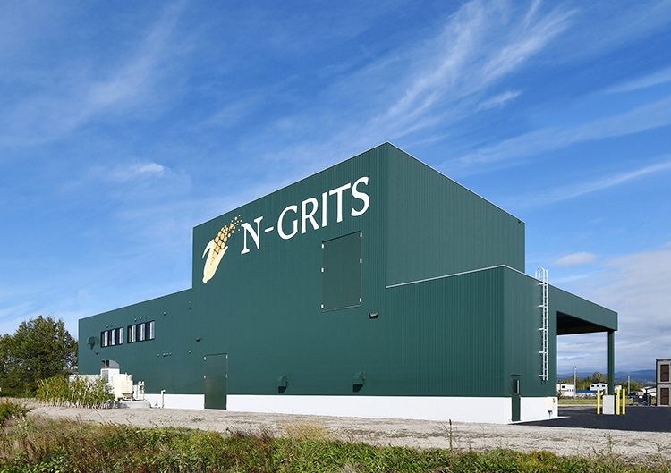 4月稼働した江別製粉子会社・N-GRITSの新工場（栗山町）