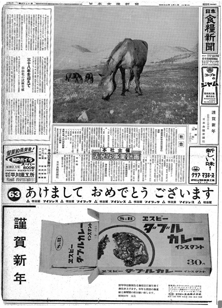 日本食糧新聞1963年1月1日付2717号