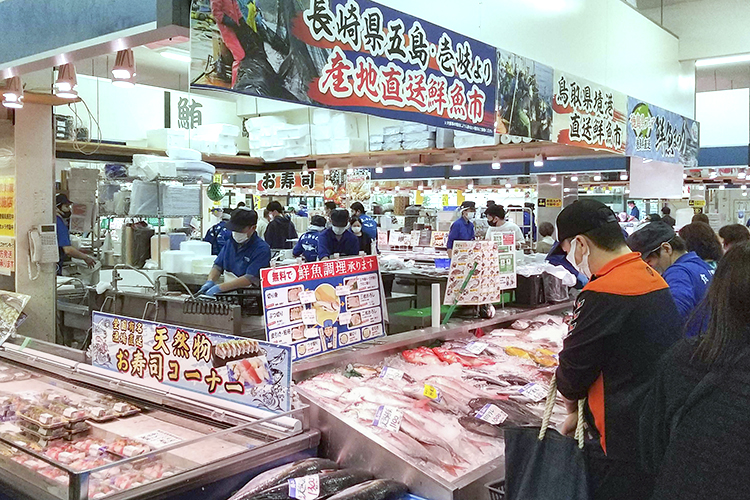 新鮮な長崎県五島の鮮魚販売