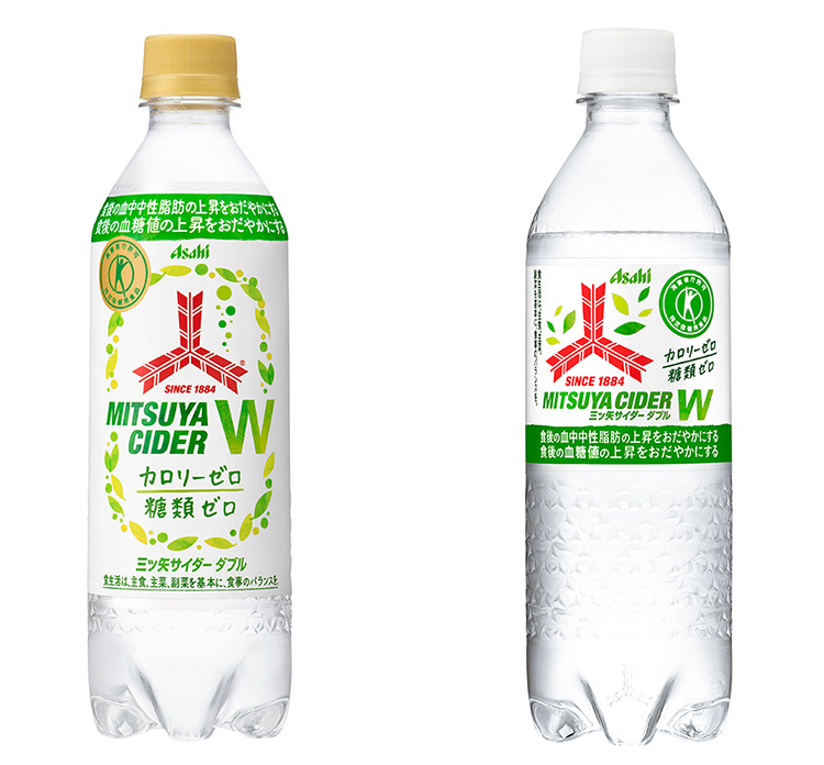 アサヒ飲料、「三ツ矢サイダーW」発売 ラベル変更で環境負荷低減