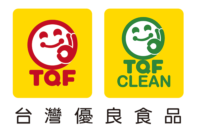 TQFAが安全認証した食品に付けられる「TQF」マークと品質管理までを含む「TQFクリーン」マーク