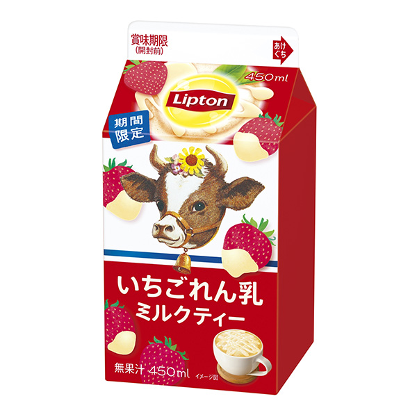 リプトン＜いちごれん乳ミルクティー＞（森永乳業）2023年10月17日発売