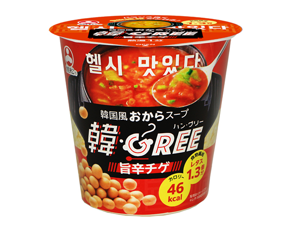 旭松食品、韓国風おからスープ「韓・GREE」発売　食物繊維を補完