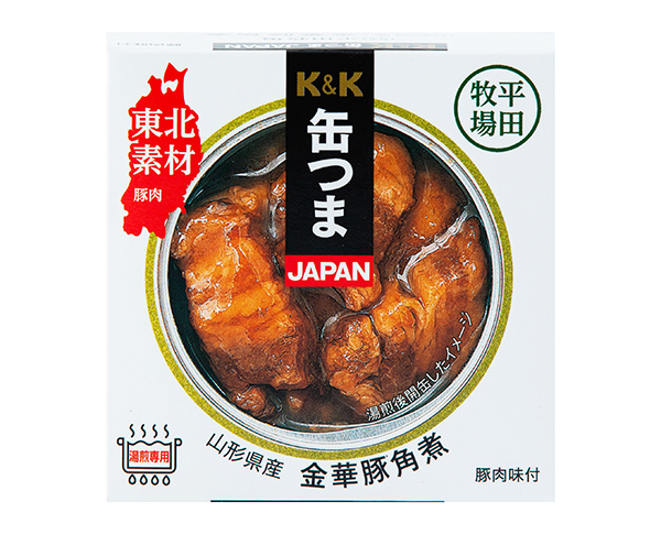 「K&K 缶つま JAPAN 山形県産 金華豚角煮」