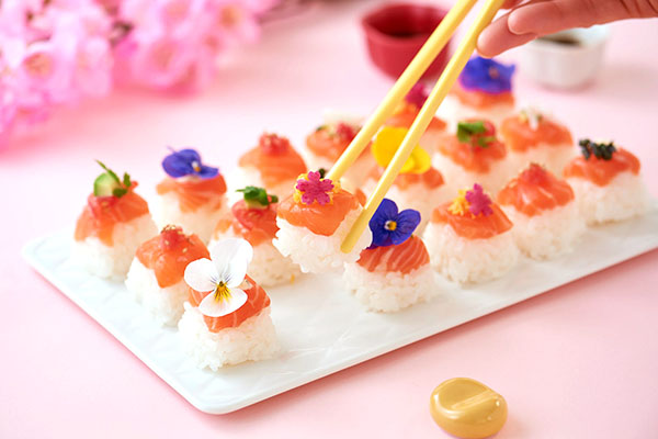 モウイジャパン、ひなまつりは「キューブ寿司」提案　ノルウェー産サーモン販促