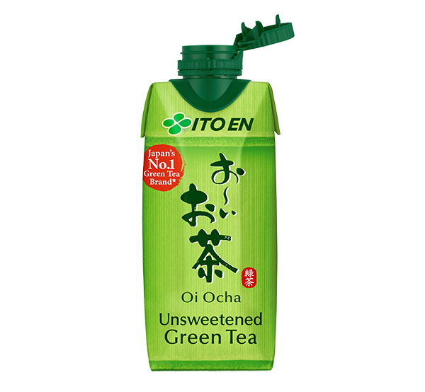 「Oi Ocha Unsweetened Green Tea」（テザードキャップ）