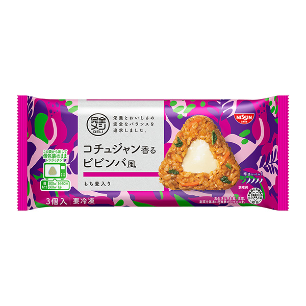 冷凍　完全メシ　DELI　＜コチュジャン香るビビンバ風＞　おにぎり（日清食品…