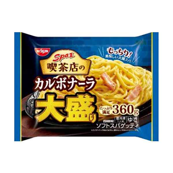 冷凍　日清スパ王喫茶店の＜カルボナーラ ＞大盛り（日清食品冷凍）2024年9…