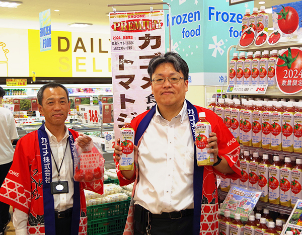 カゴメ、「トマトジュースプレミアム」試飲イベント　バロー中小田井店で実施