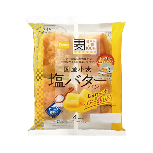 国産小麦　＜塩バターパン＞（敷島製パン）2024年10月1日発売