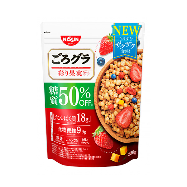 ごろグラ　糖質50%オフ　＜彩り果実＞（日清シスコ）2024年9月30日発売