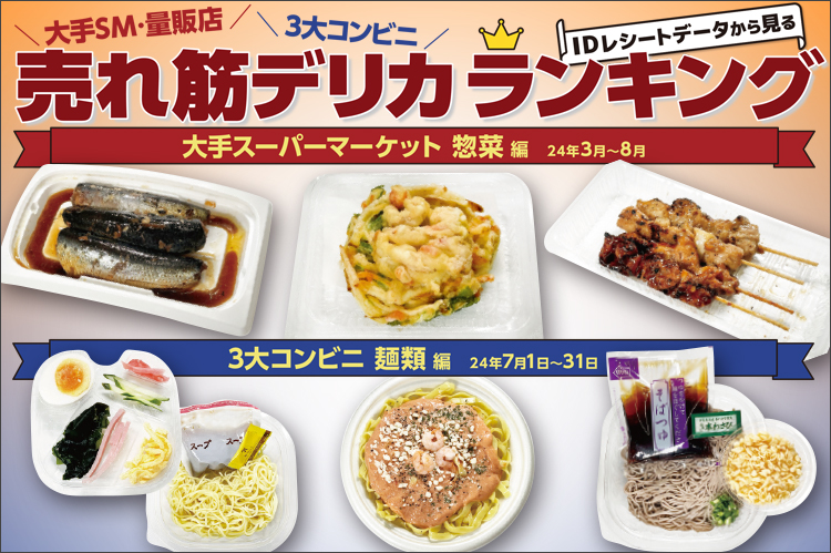 大手SM・量販店・3大コンビニ　IDレシートデータから見る売れ筋デリカランキング