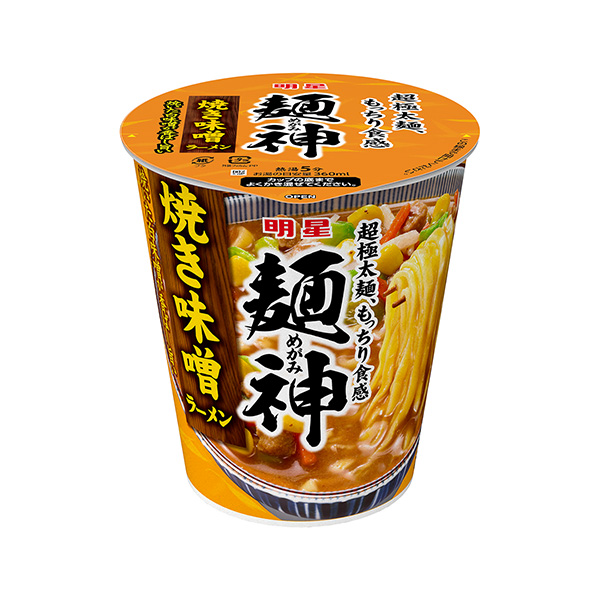 明星　麺神カップ＜焼き味噌ラーメン＞（明星食品）2024年10月28日発売