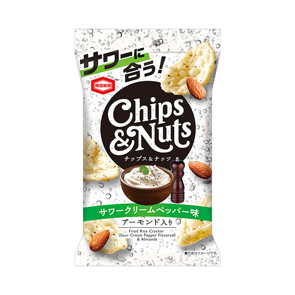 CHIPS&NUTS　＜サワークリームペッパー味＞（亀田製菓）202…