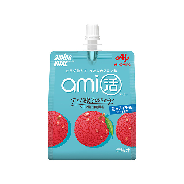 アミノバイタル　ami活　ゼリードリンク　＜朝のライチ味＞（味の素）2025…