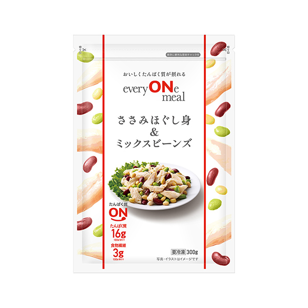 ささみほぐし身＆ミックスビーンズ（ニチレイフーズ）2025年3月発売