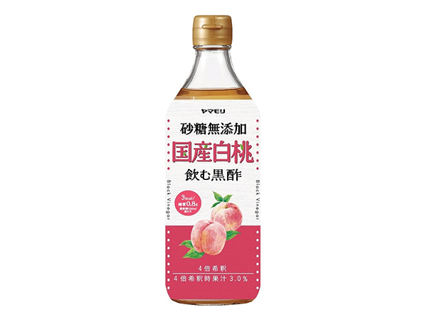 ヤマモリ、「砂糖無添加」シリーズ「国産白桃黒酢」発売　飲用酢習慣化へ