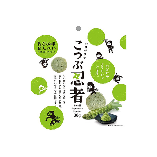 こつぶ忍者＜わさび味＞せんべい（クリート）2025年3月3日発売