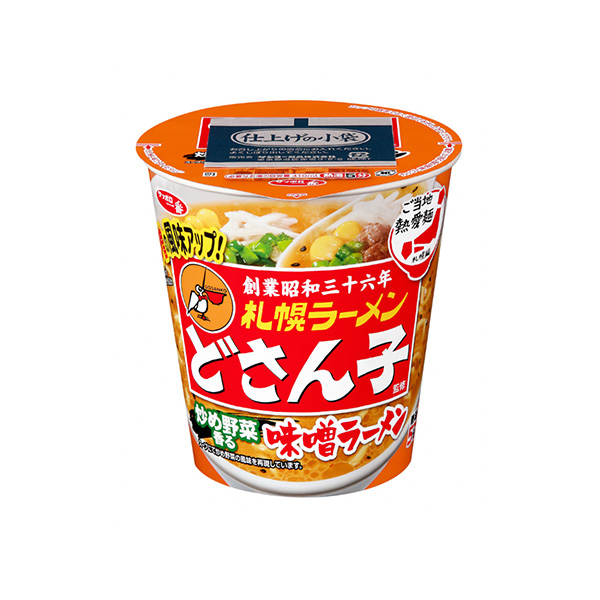 サッポロ一番　ご当地熱愛麺　＜札幌ラーメンどさん子監修　味噌ラーメン　タテビ…