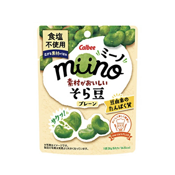 miino　＜素材がおいしいそら豆プレーン＞（カルビー）2025年2月24日…