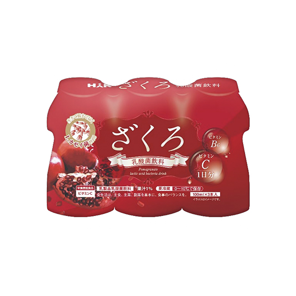 ざくろ乳酸菌飲料（クロレラ食品ハック）2025年3月24日発売