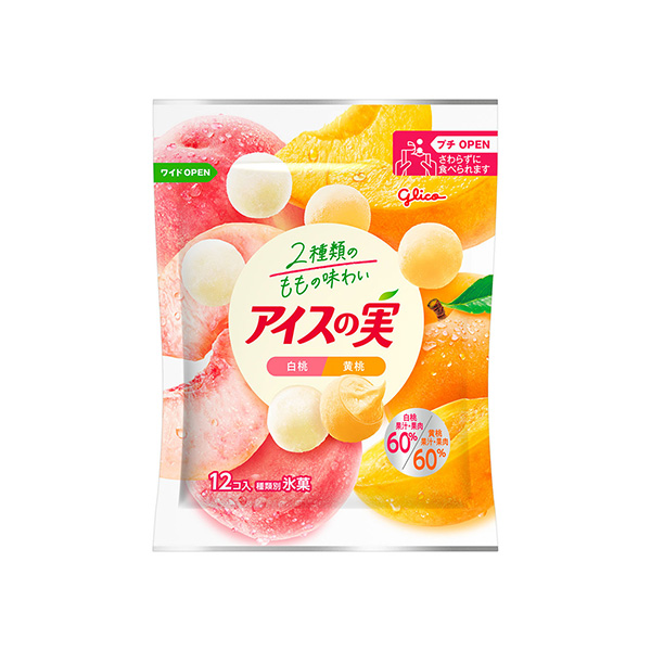 アイスの実　＜白桃黄桃＞（江崎グリコ）2025年4月7日発売
