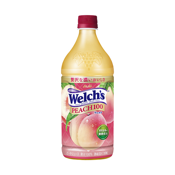 Welch’s　＜ピーチ100＞（アサヒ飲料）2025年4月22日発売