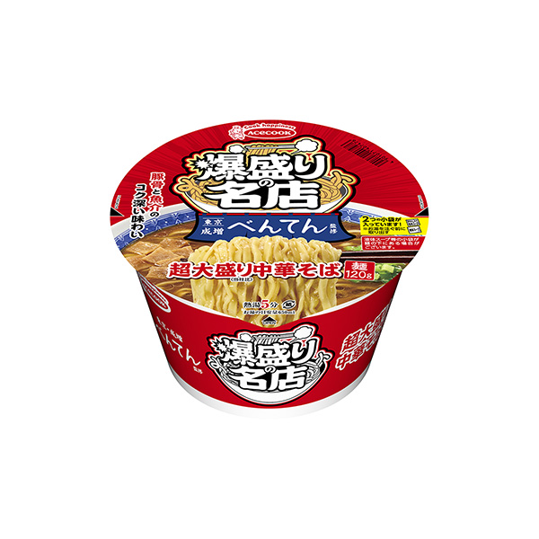 爆盛りの名店　べんてん監修　超大盛り中華そば（エースコック）2025年6月9…