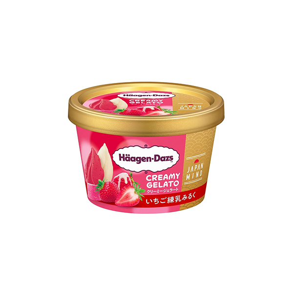 ハーゲンダッツ　ミニカップ　CREAMY　GELATO　＜いちご練乳みるく＞…