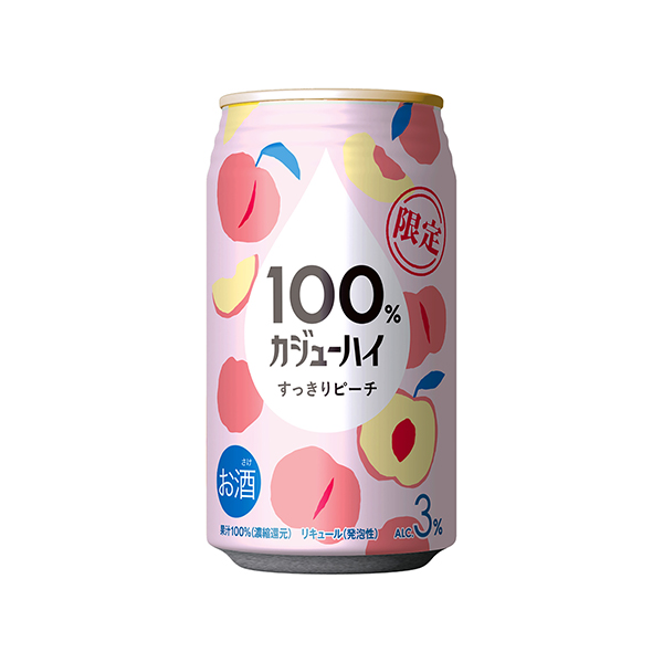 100％カジューハイ　＜すっきりピーチ＞（富永貿易）2025年7月8日発売