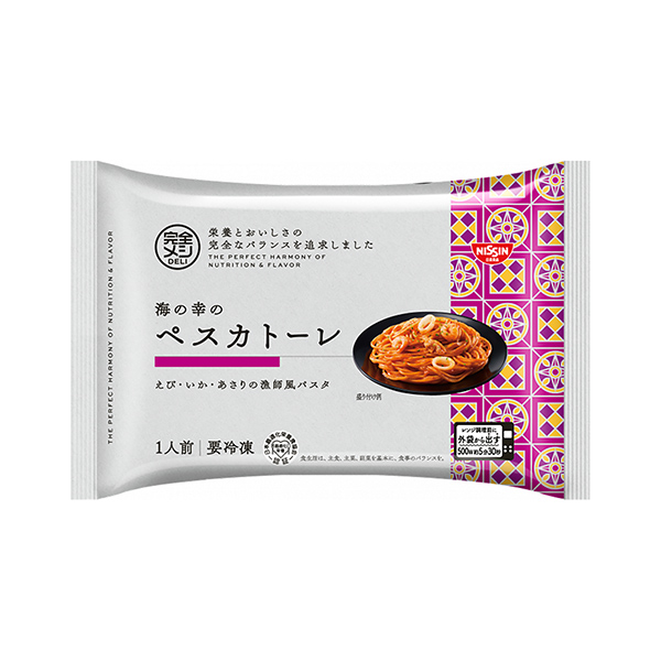 冷凍　完全メシ　DELI　＜海の幸のペスカトーレ＞（日清食品）2025年6月…
