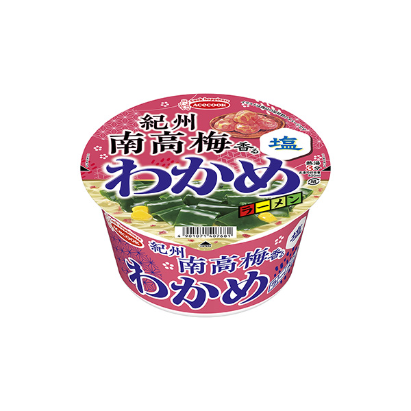 わかめラーメン　＜紀州南高梅香る塩＞（エースコック）2025年7月28日発売