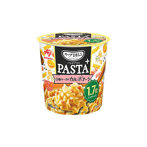 スープDELI　PASTA＋　＜3種チーズのカルボナーラ＞（味の素）2025…