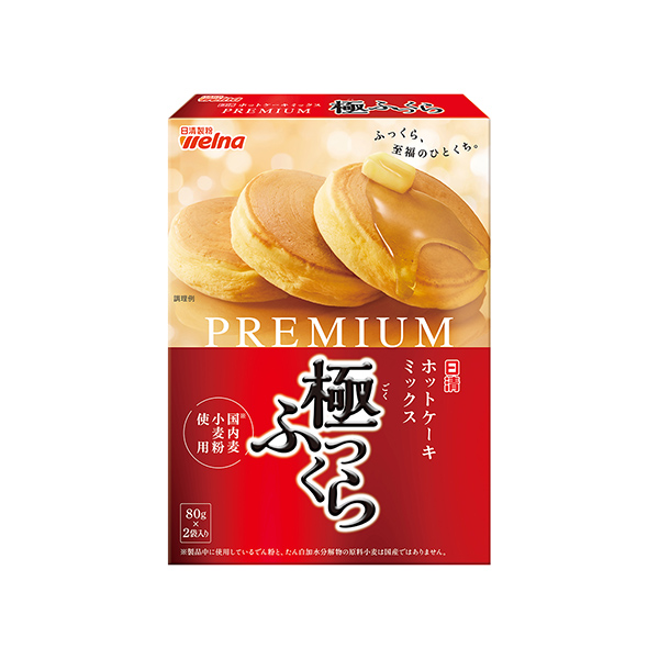 日清　ホットケーキミックス　PREMIUM　極ふっくら　国内麦小麦粉使用（日…