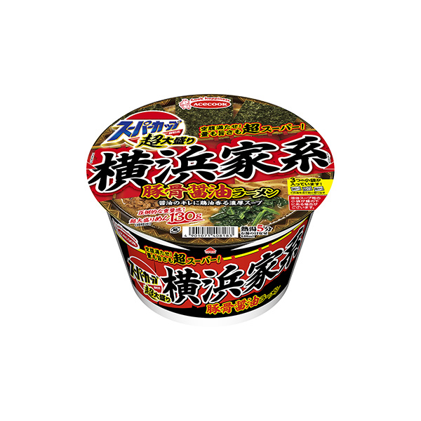 超大盛りスーパーカップ　＜横浜家系豚骨醤油ラーメン＞（エースコック）2025…