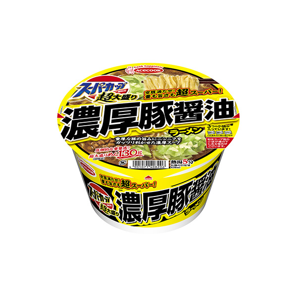 超大盛りスーパーカップ　＜濃厚豚醤油ラーメン＞（エースコック）2025年9月…