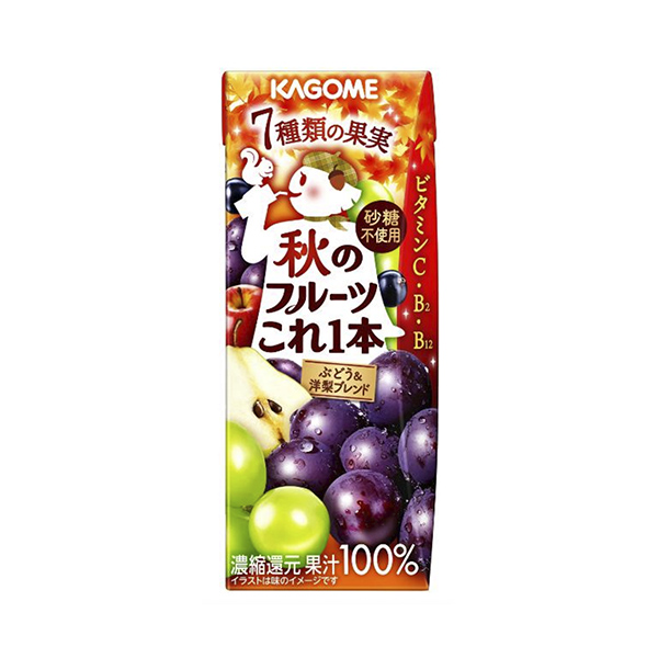 秋のフルーツこれ一本　＜ぶどう＆洋梨ブレンド＞（カゴメ）2025年9月2日発…
