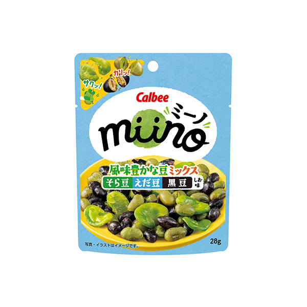 miino＜風味豊かな豆ミックス　そら豆えだ豆黒豆　しお味＞（カルビー）20…