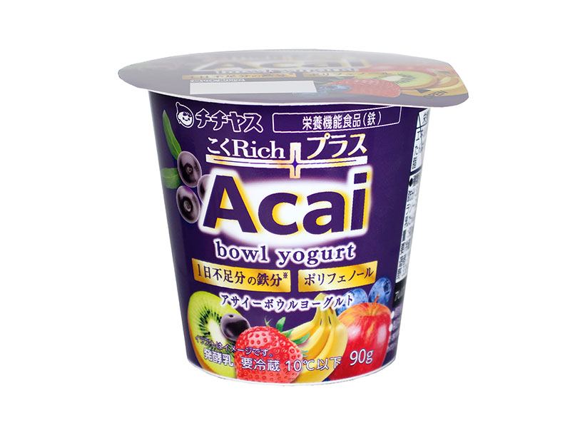 チチヤス、「こくRichプラス」に新味　アサイーボウル発売